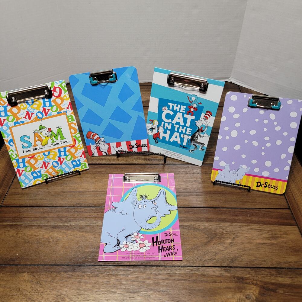 Set of 5 Mini Dr. Seuss Clipboards